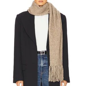 EAVES x Revolve Long Alpaca Wool Blend Alina Fringe Scarf, NEW